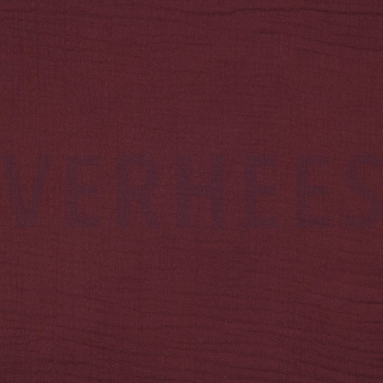 BAUMWOLLE MUSSELIN DREILAGIG GOTS AUBERGINE #7