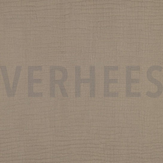 BAUMWOLLE MUSSELIN DREILAGIG GOTS SAND #7