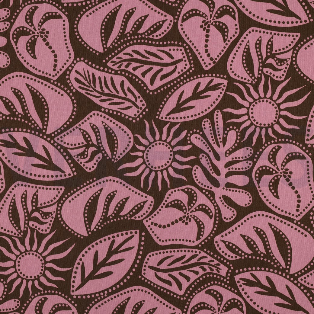 VISCOSE ROSELLA STRETCH ABSTRACT ARMY GREEN