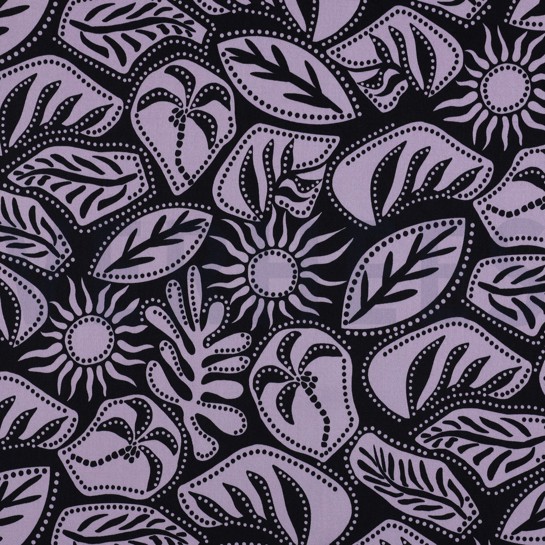 VISKOSE ROSELLA STRETCH ABSTRACT MARINEBLAU #7