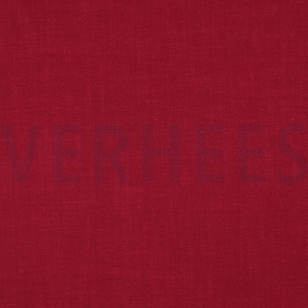 LEINEN VISKOSE GEWASCHEN DUNKELROT