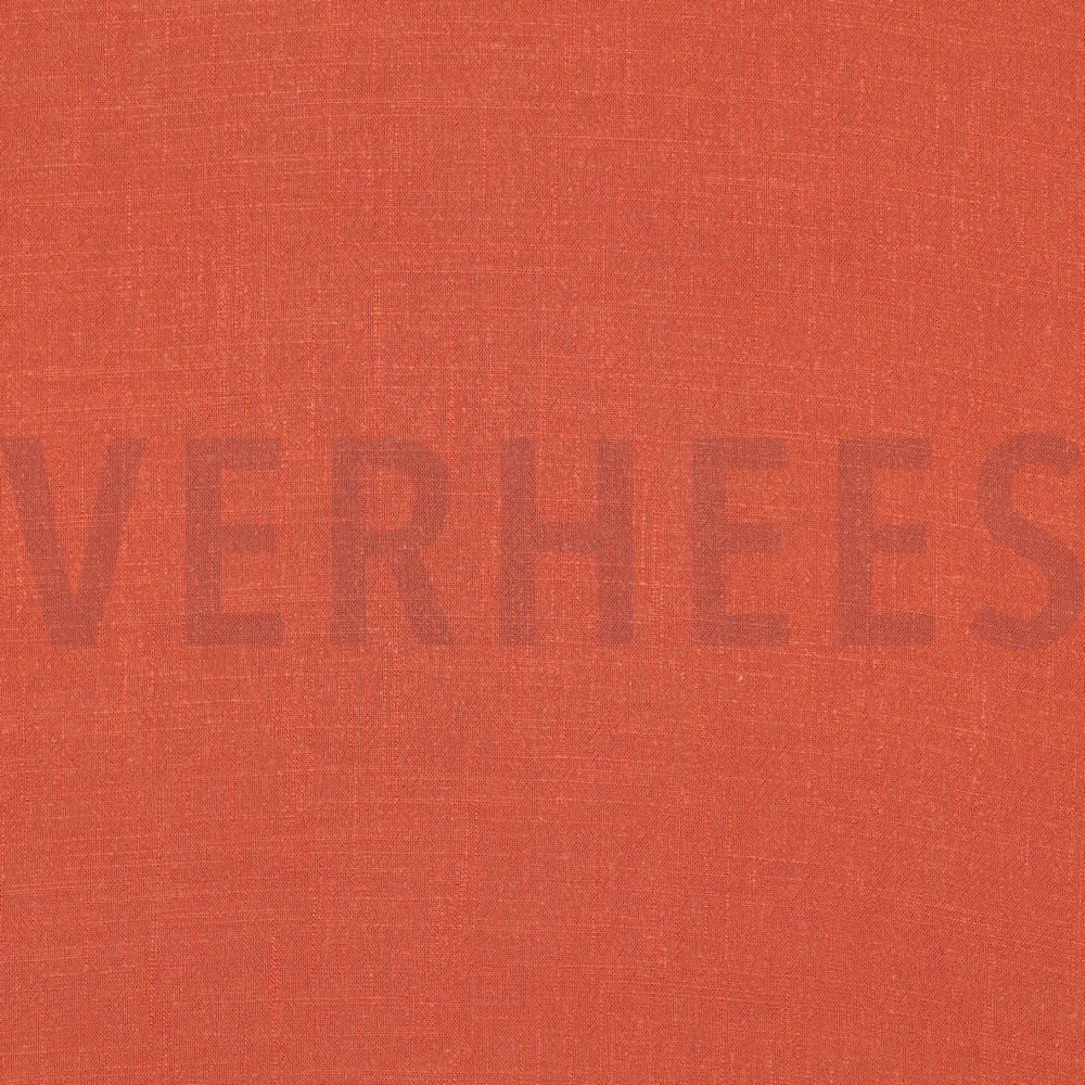 LINNEN VISCOSE GEWASSEN TERRACOTTA