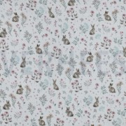 MUSSELIN GOTS DIGITAL WALDTIERE WEISS (thumbnail)