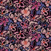 VISCOSE STRETCH FLOWERS BLACK (thumbnail)