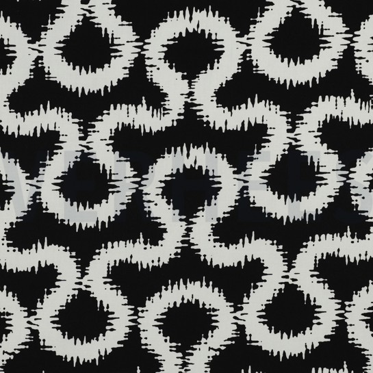 VISKOSE STRETCH ABSTRACT SCHWARZ #7