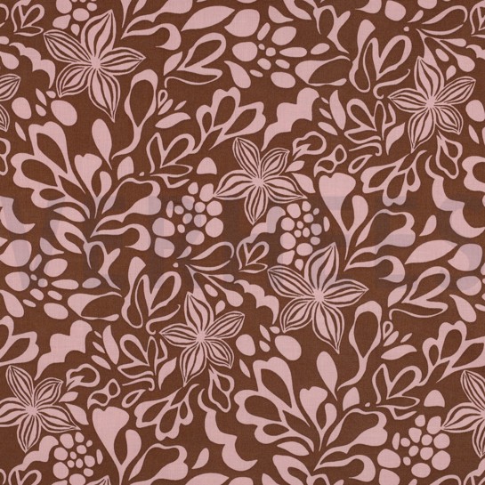 BAUMWOLLE VOILE BLUMEN KAMEL #7