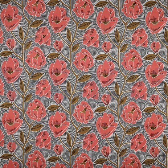 BAUMWOLLE VOILE BLUMEN WEISS #7