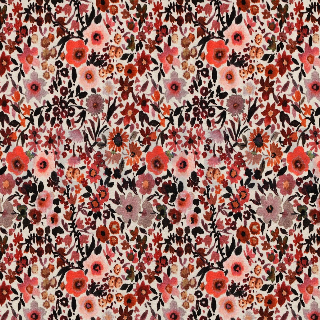 JERSEY DIGITAAL BLOEMEN ECRU