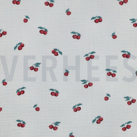 MUSSELIN GOTS FRÜCHTE WEISS #7