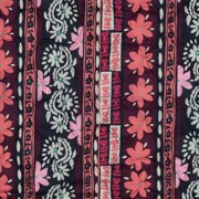 BAUMWOLLE VOILE GESTEPPT DIGITAL BLUMEN AUBERGINE (thumbnail)
