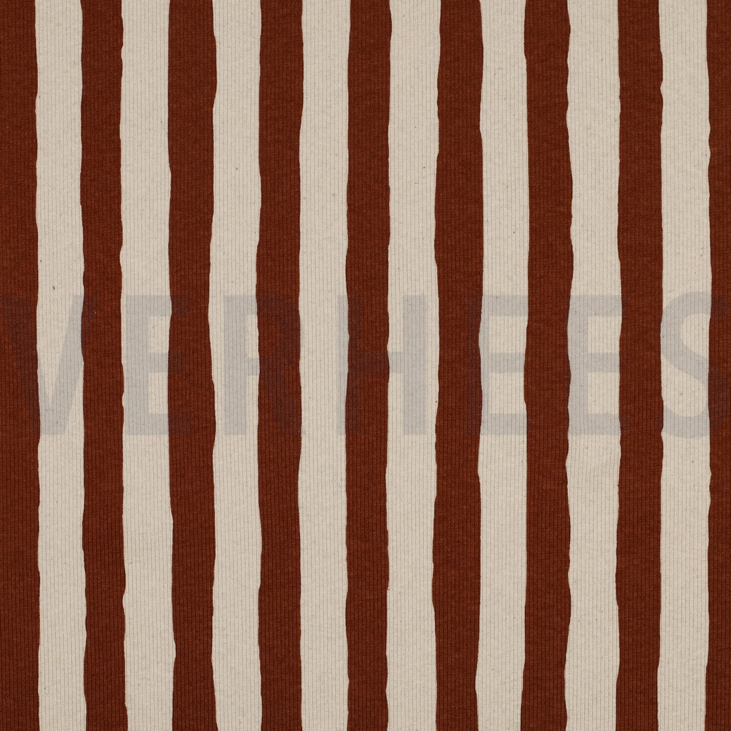 RIPPJERSEY GOTS NATURAL STREIFEN NATUR