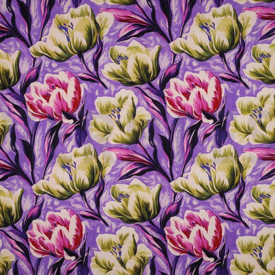 LENZING™ ECOVERO™ DIGITAL FLOWERS PURPLE #7