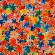 LENZING™ ECOVERO™ DIGITAL FLEURS ORANGE (thumbnail)