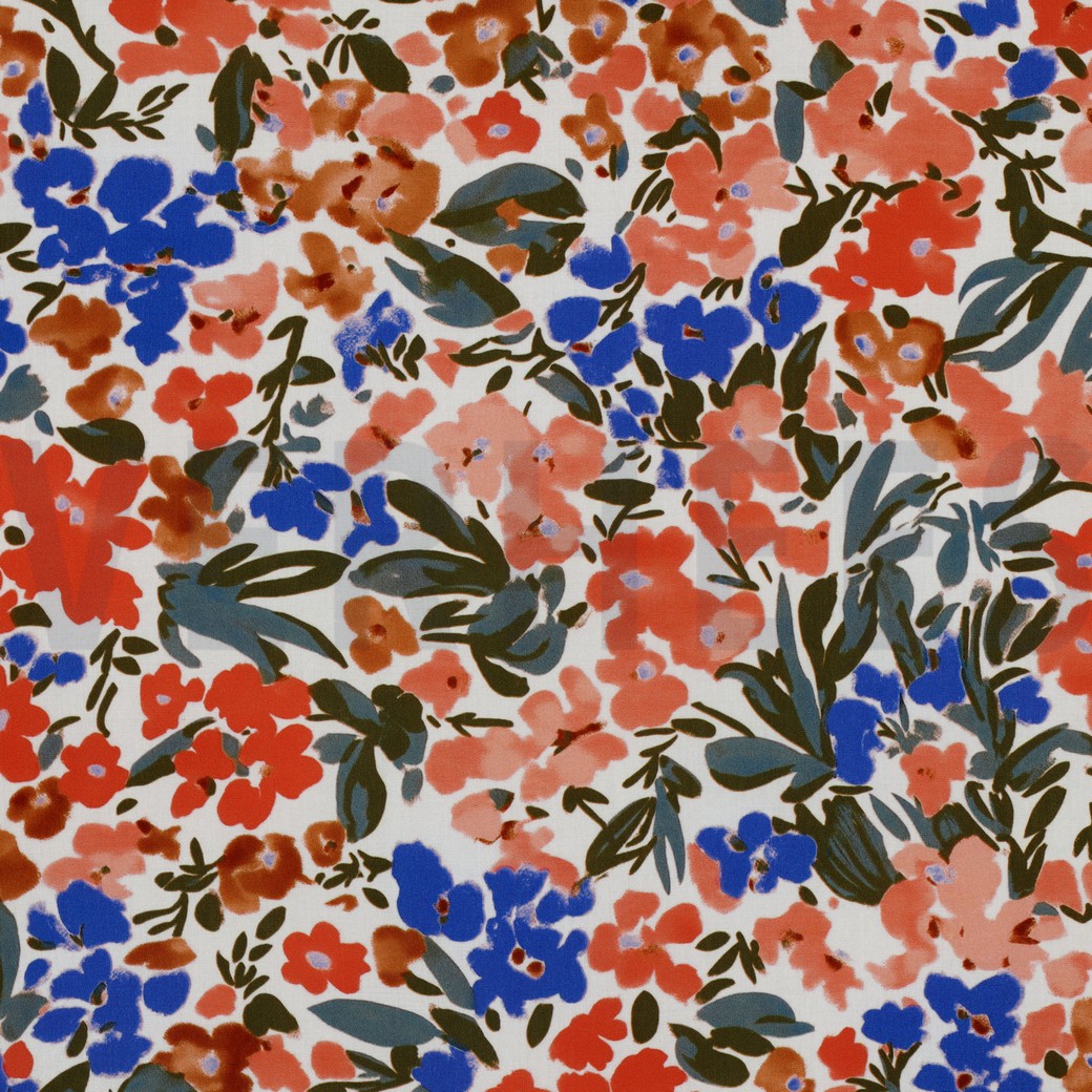 LENZING™ ECOVERO™ DIGITAL BLUMEN WEISS