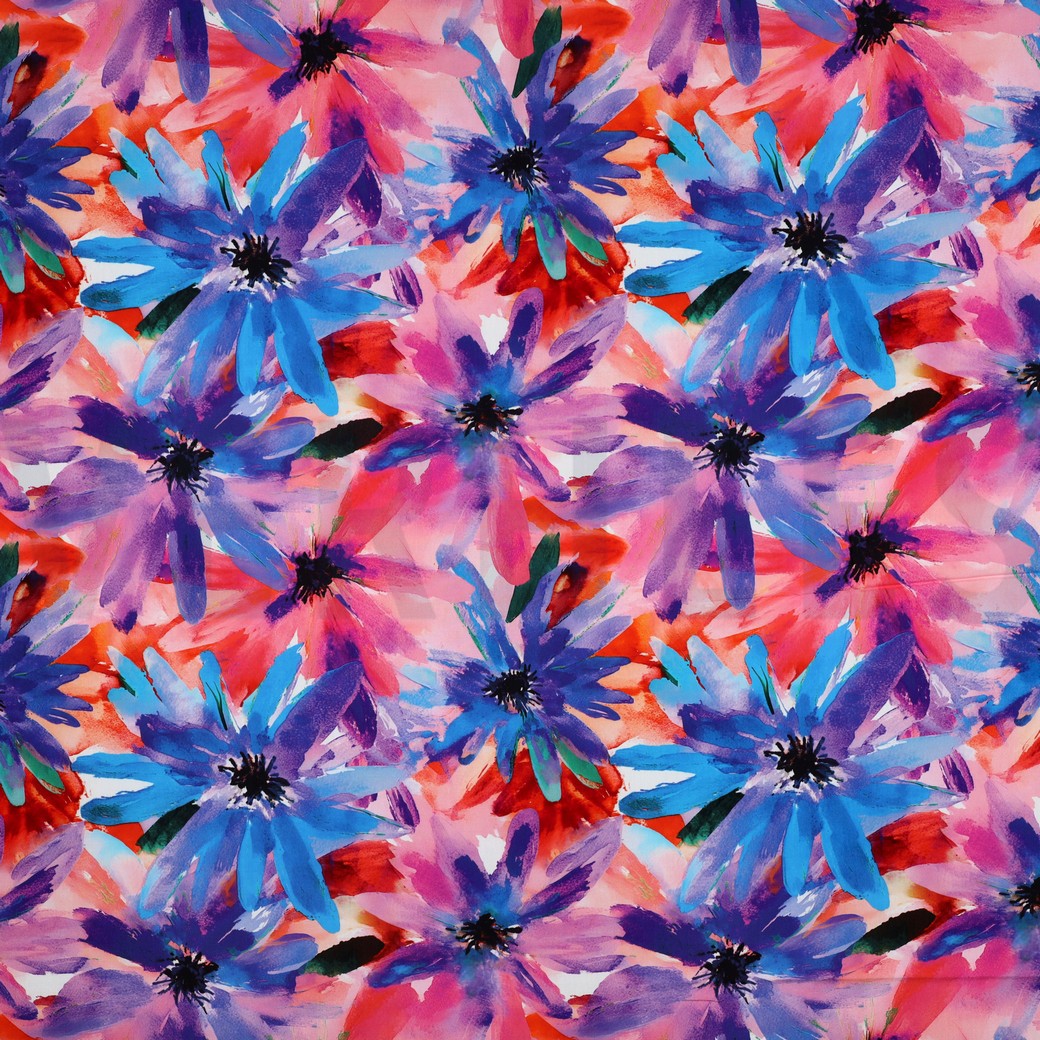 LENZING™ ECOVERO™ DIGITAL BLUMEN ROSA