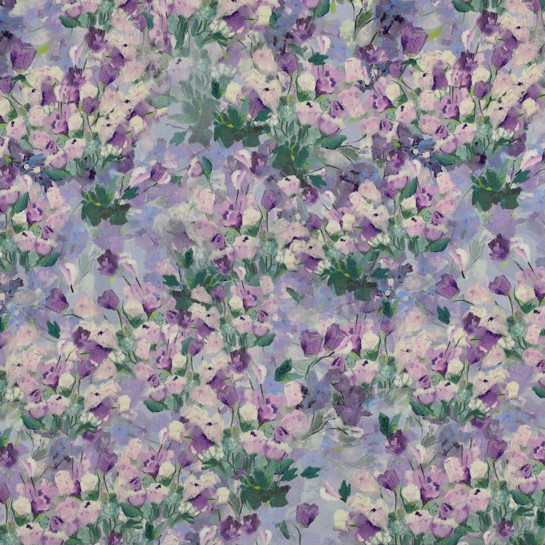 VISKOSE SATIN DIGITAL BLUMEN GRÜN #7