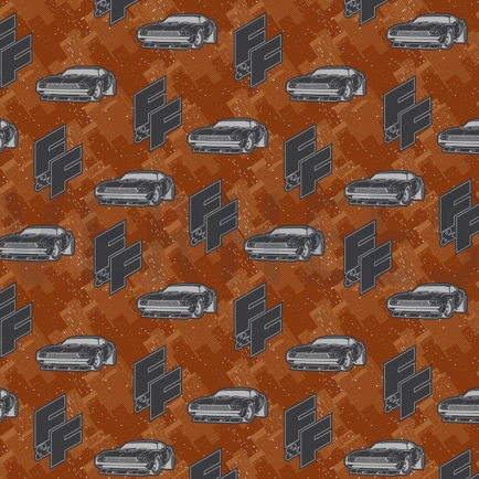 FRENCH TERRY DIGITAL FAST & FURIOUS ROUGE BRIQUE (hover)