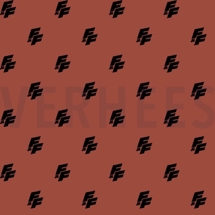 POPELINE DE COTON FAST & FURIOUS ROUGE BRIQUE (hover)