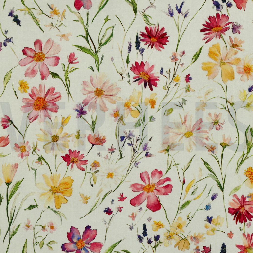 VISKOSE RADIANCE DIGITAL BLUMEN HELLGELB