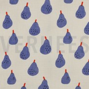 DOUBLE GAUZE GOTS PEREN JENNIFER BOURON NATUREL/BLAUW (thumbnail)