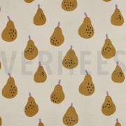 MUSSELIN GOTS BIRNEN JENNIFER BOURON NATUR/OCKER (thumbnail)