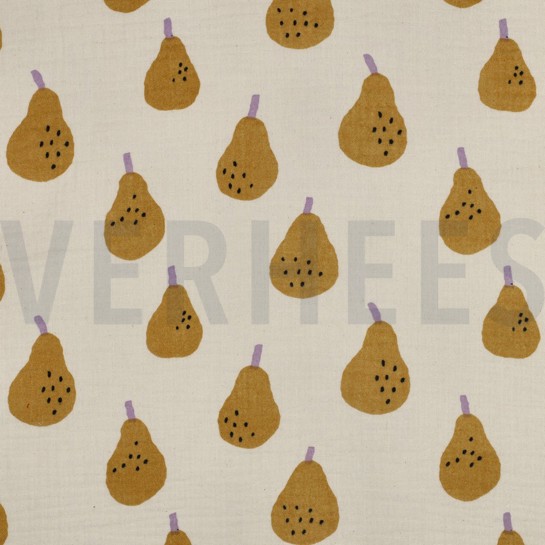 MUSSELIN GOTS BIRNEN JENNIFER BOURON NATUR/OCKER #7