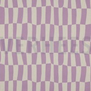 BAUMWOLLE POPELINE GOTS KAROS JENNIFER BOURON NATUR/LAVENDEL (thumbnail)