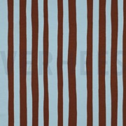 FRENCH TERRY GOTS STREIFEN JENNIFER BOURON HELLBLAU/BRAUN (thumbnail)