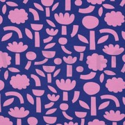 JERSEY GOTS BLUMEN JENNIFER BOURON BLAU (thumbnail)