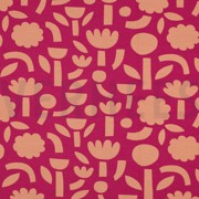JERSEY GOTS BLUMEN JENNIFER BOURON FUCHSIA (thumbnail)