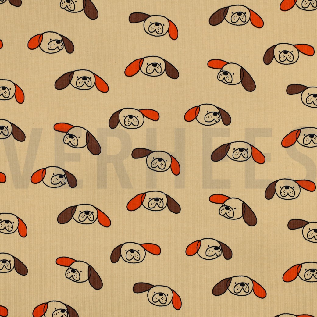 FRENCH TERRY GOTS HUNDE JENNIFER BOURON HELLGELB