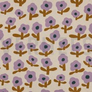 RIPPJERSEY GOTS BLUMEN JENNIFER BOURON NATUR/LAVENDEL (thumbnail)