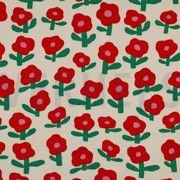 RIPPJERSEY GOTS BLUMEN JENNIFER BOURON NATUR/ORANGE (thumbnail)