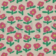 RIPPJERSEY GOTS BLUMEN JENNIFER BOURON NATUR/ROSA (thumbnail)