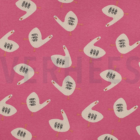 RIPPJERSEY GOTS GÄNSE JENNIFER BOURON FUCHSIA #7