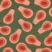 TOILE DÉCORATION FRUIT VERT (thumbnail)