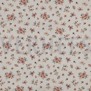 FEIN GEWEBTE BAUMWOLLPOPELINE DIGITAL BLUMEN PFIRSICH (thumbnail)