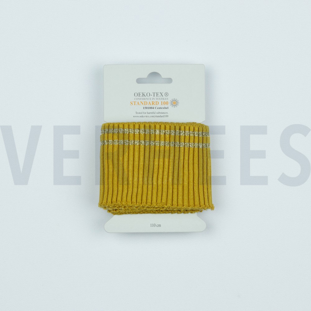 BREIT CUFF 10 LUREX STRIPE OCHRE