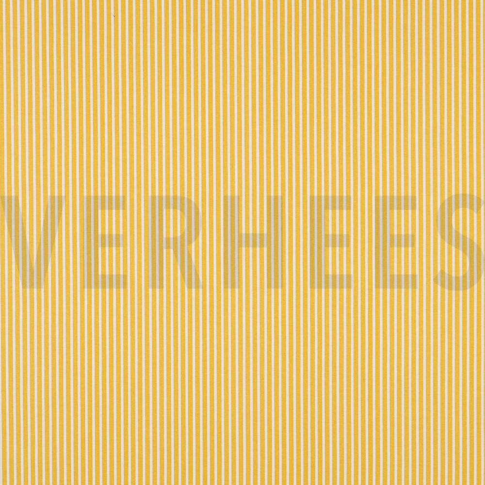 POPELINE DE COTON RAYURE JAUNE