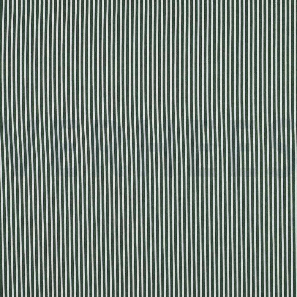 POPLIN STRIPES DARK GREEN