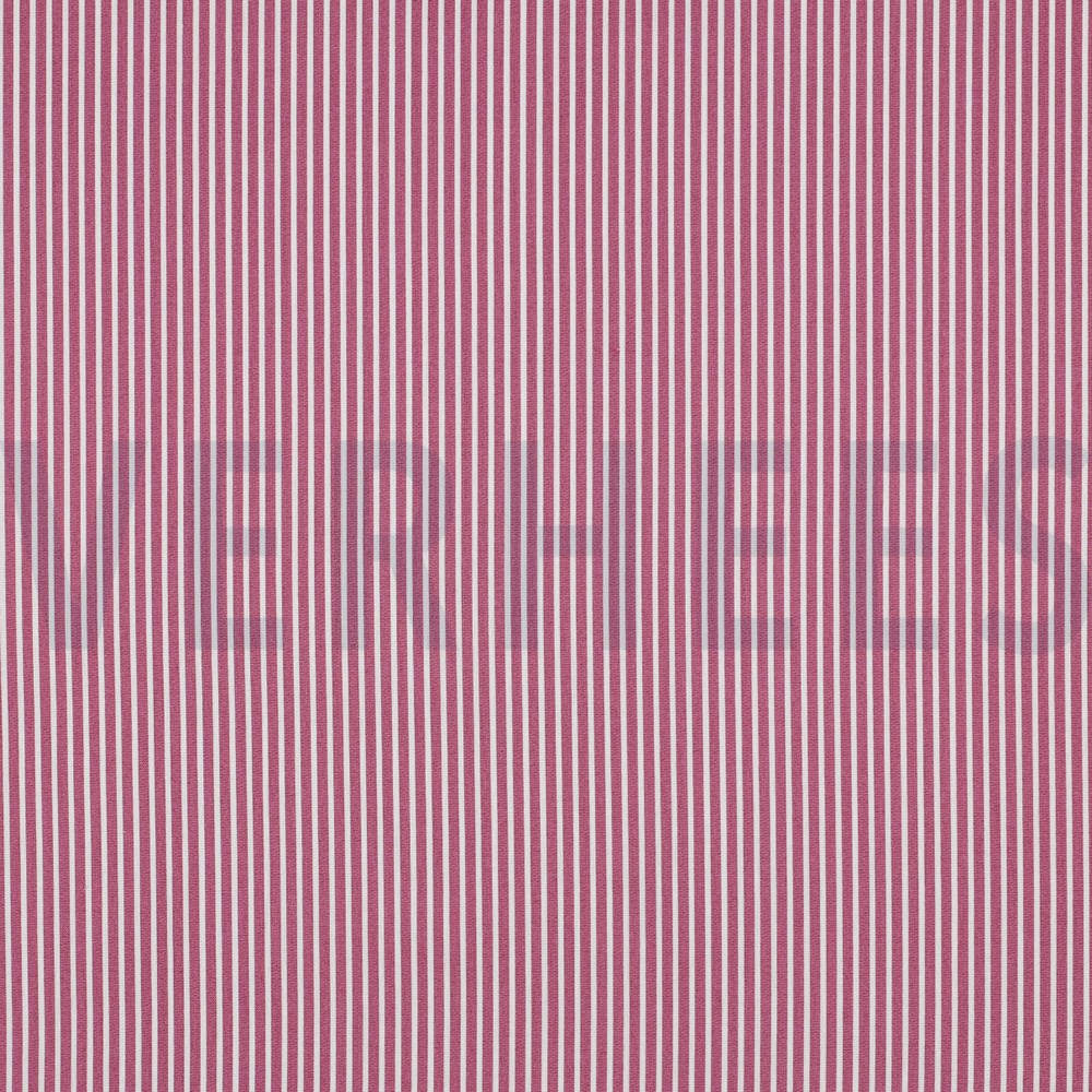 BAUMWOLLE POPELINE STREIFEN MAUVE