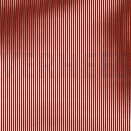 BAUMWOLLE POPELINE STREIFEN TERRACOTTA #7