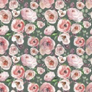 JERSEY DIGITAL ROSES OLD GREEN (thumbnail)