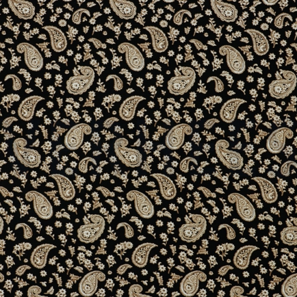 VISKOSE RADIANCE PAISLEY SCHWARZ (hover)