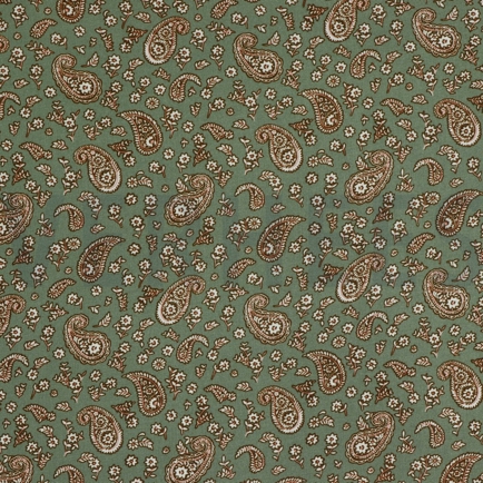 VISKOSE RADIANCE PAISLEY ALTGRÜN (hover)