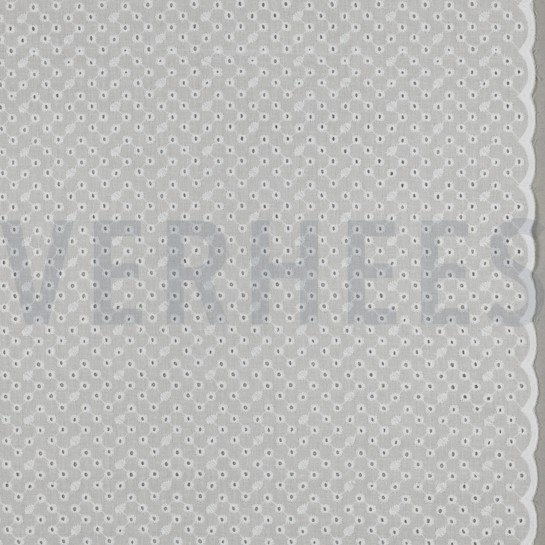 KATOEN EMBROIDERY TWEE-ZIJDIGE GOLFRAND WIT #7