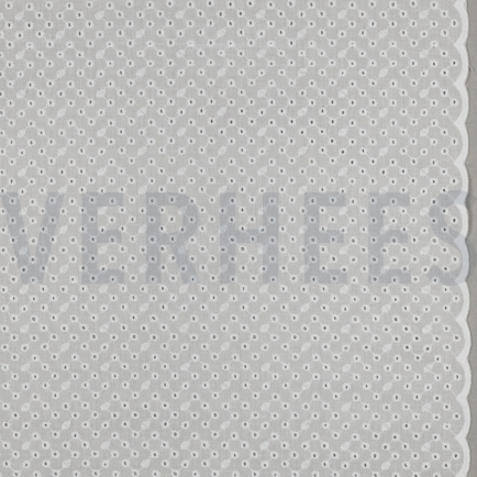 COTTON EMBROIDERY TWO-SIDE SCALLOP WHITE (hover)