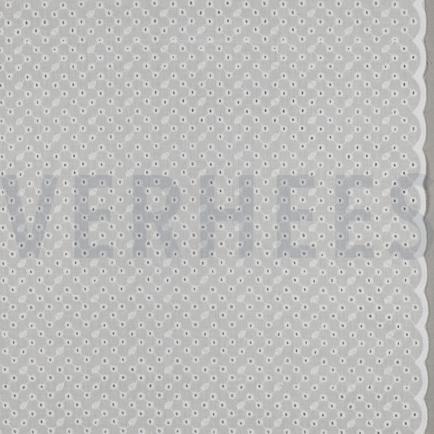 COTTON EMBROIDERY TWO-SIDE SCALLOP WHITE (hover)