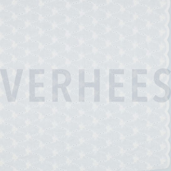 KATOEN EMBROIDERY TWEE-ZIJDIGE GOLFRAND WIT #7