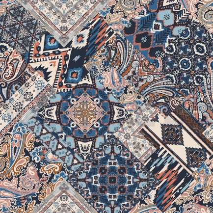 VISKOSE RADIANCE DIGITAL ETHNISCHER PATCH ECRU (hover)